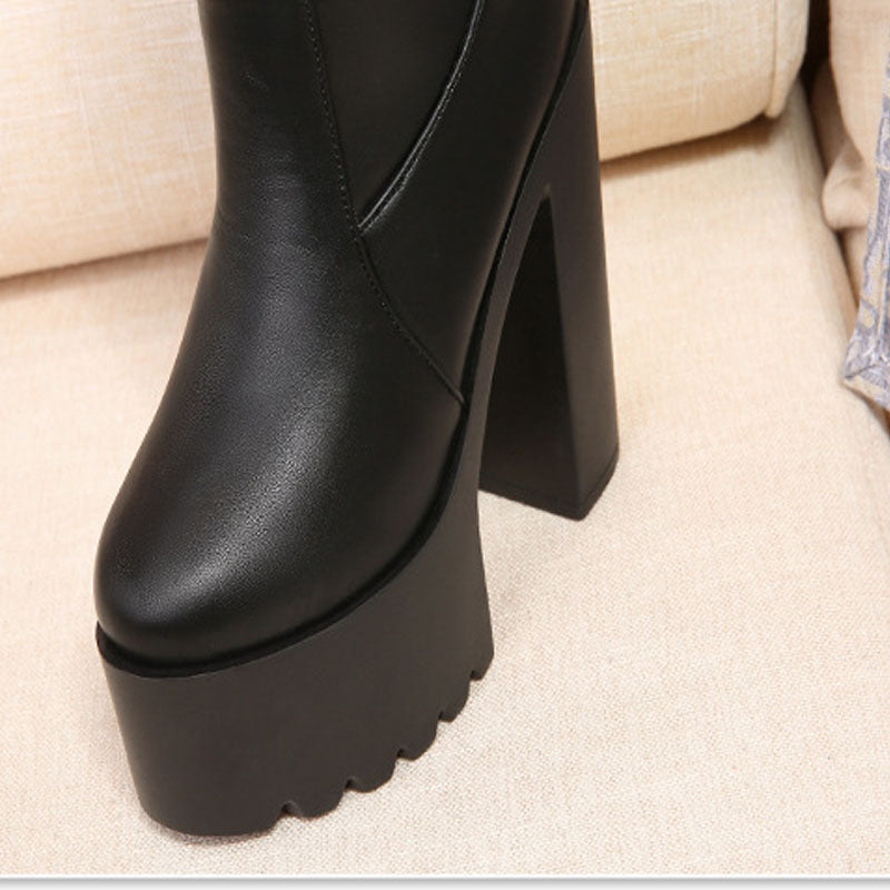 Thick Heel High Heel Over The Knee Boots