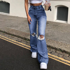 Denim Wide-leg Pants