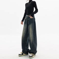 Dark Wash Vintage Baggy Boyfriend Jeans