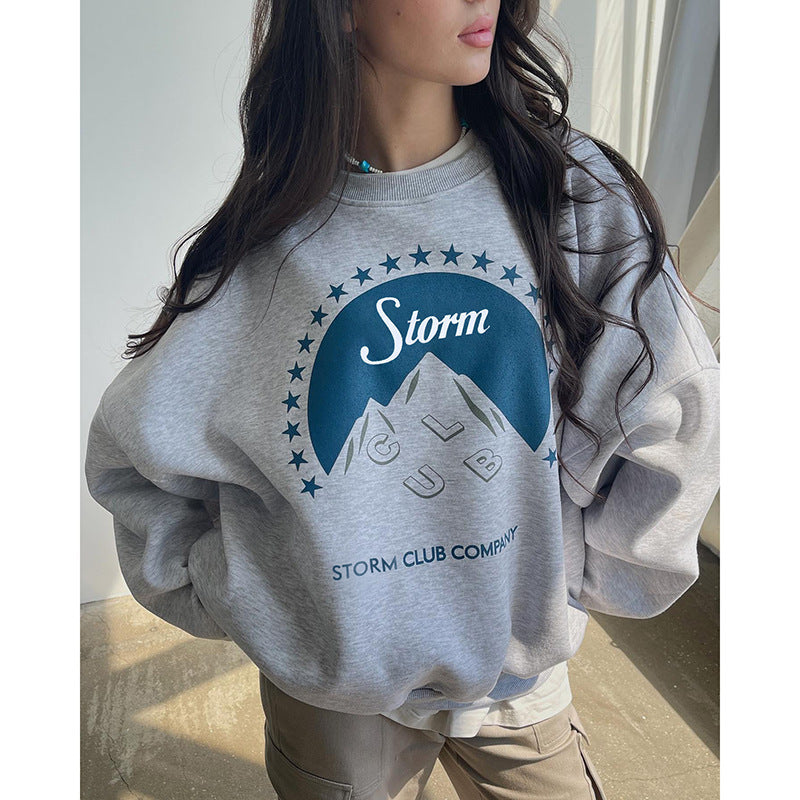 Logo Print Pullover Sweatshirt