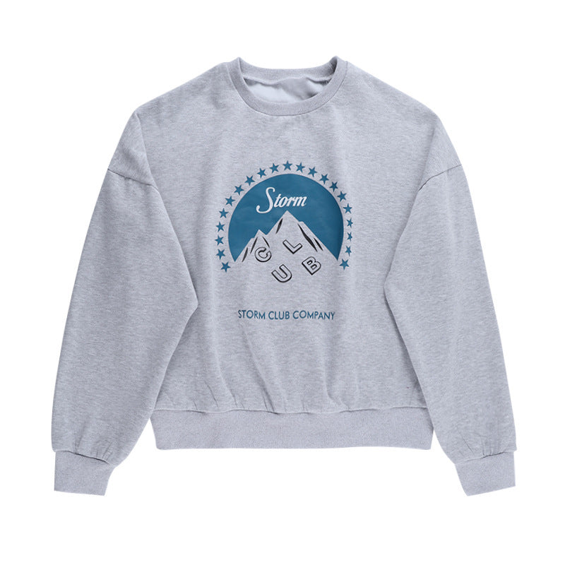 Logo Print Pullover Sweatshirt