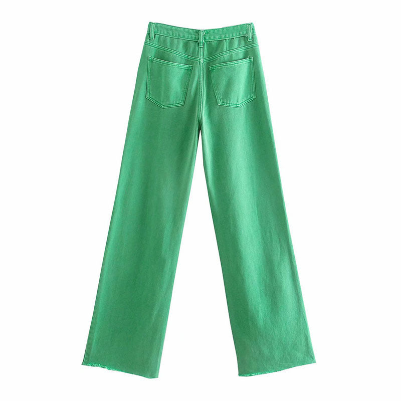 High-waist All-match Straight-leg Mopping Pants