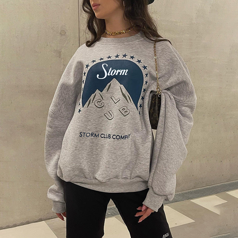 Logo Print Pullover Sweatshirt