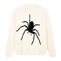 Spider Print Loose Sweater