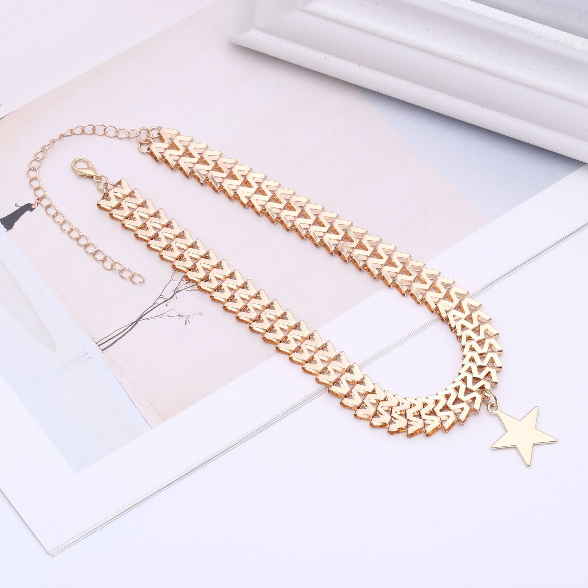 Five-Pointed Star Pendant Necklace