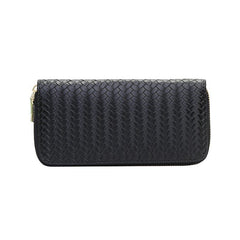 Zipped woven clutch