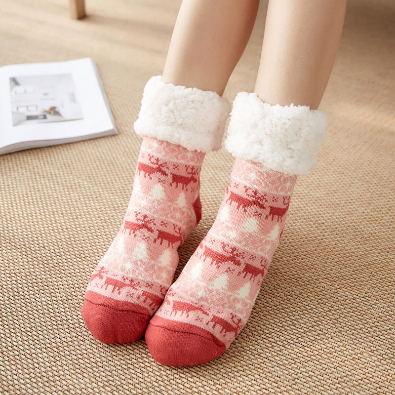 Christmas Socks Female Mid-tube Floor Socks