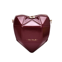 Geometric heart-shaped bag