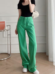 High-waist All-match Straight-leg Mopping Pants