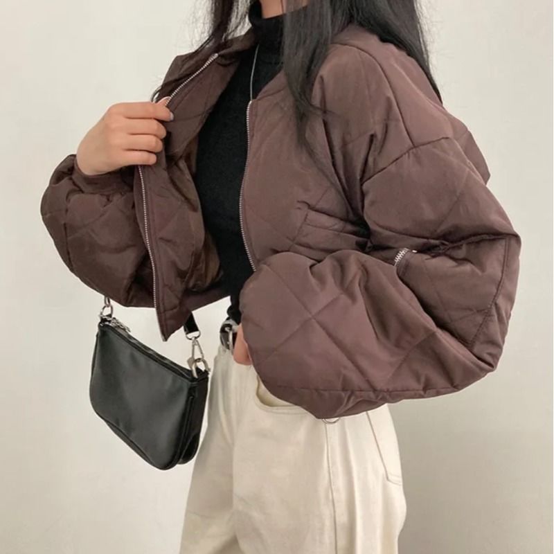 Vintage Irregular Design Bomber Jacket