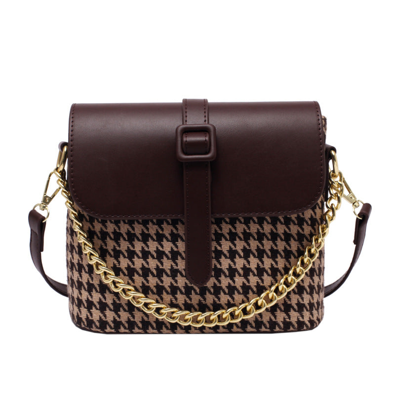 Striped Square Crossbody Bag