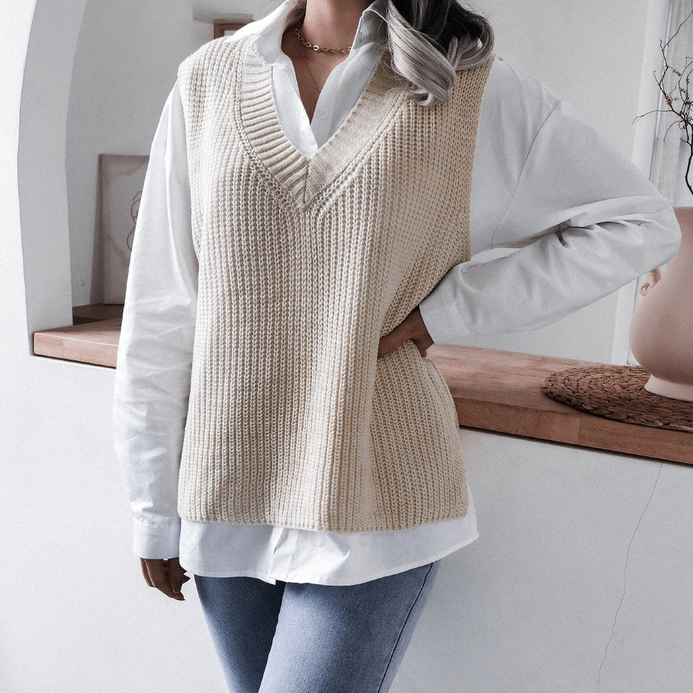 Hollow Leaf Casual Knitted Sweater