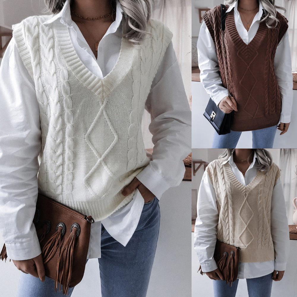 Hollow Leaf Casual Knitted Sweater