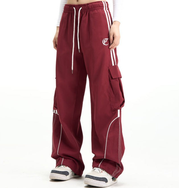 Vintage Piping Details Cargo Sweatpants