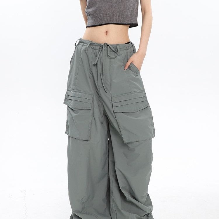 Ruched Y2K Baggy Cargo Pants