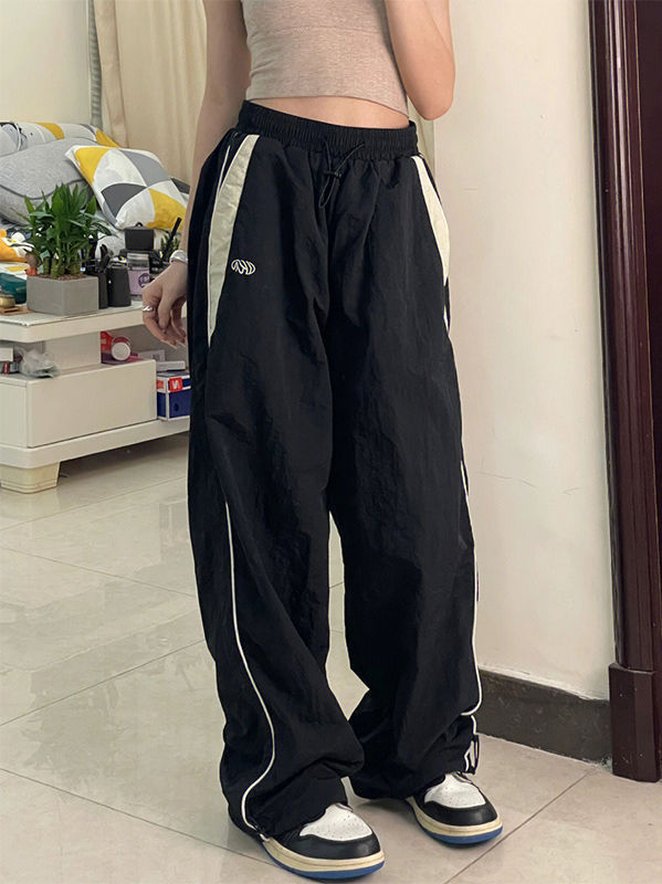 Contrast Piping Baggy Sweatpants