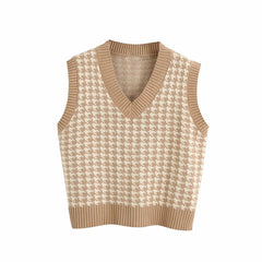 Houndstooth knitted Sweater