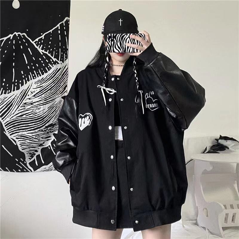 Black Retro Jacket Baseball Uniform