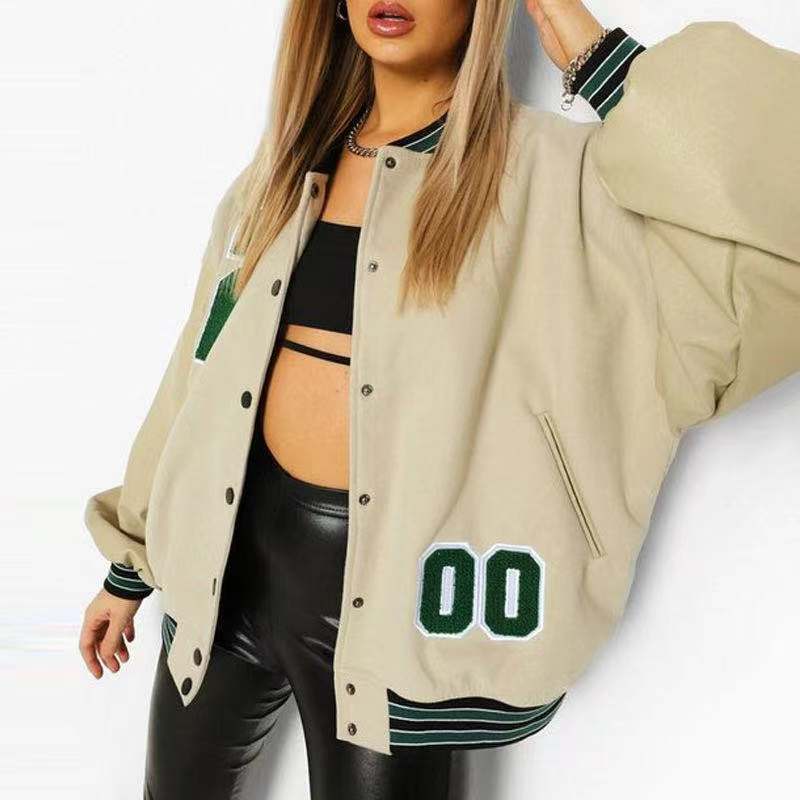 Embroidery Letter Varsity Jacket