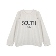 Cutout Letter Print Oversized Sweatshirts