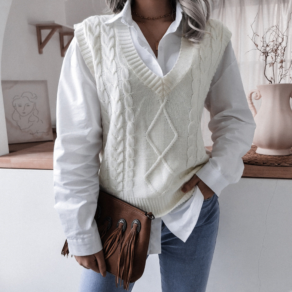 Hollow Leaf Casual Knitted Sweater