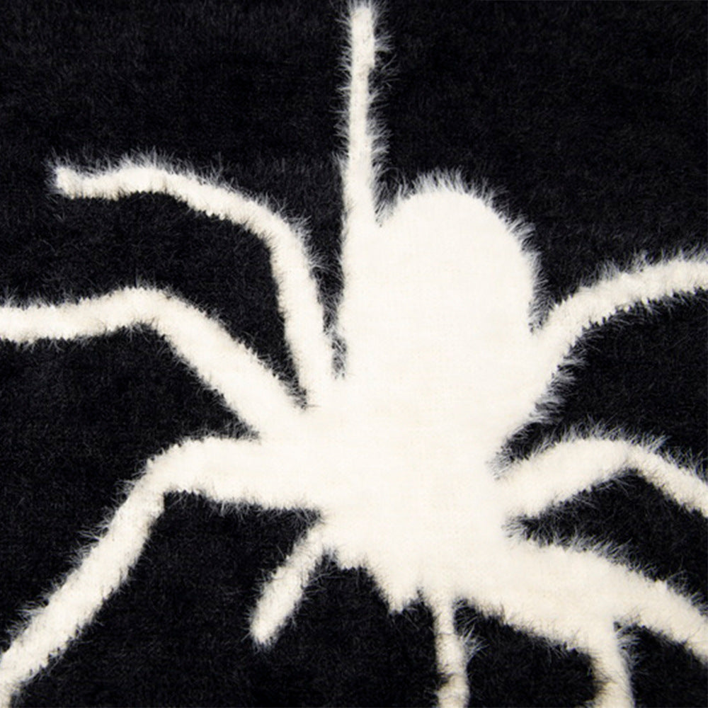 Spider Print Loose Sweater