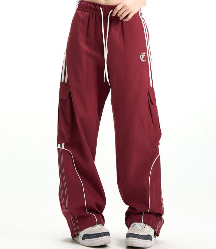 Vintage Piping Details Cargo Sweatpants