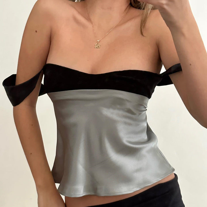 French Maid Satin Tank Top