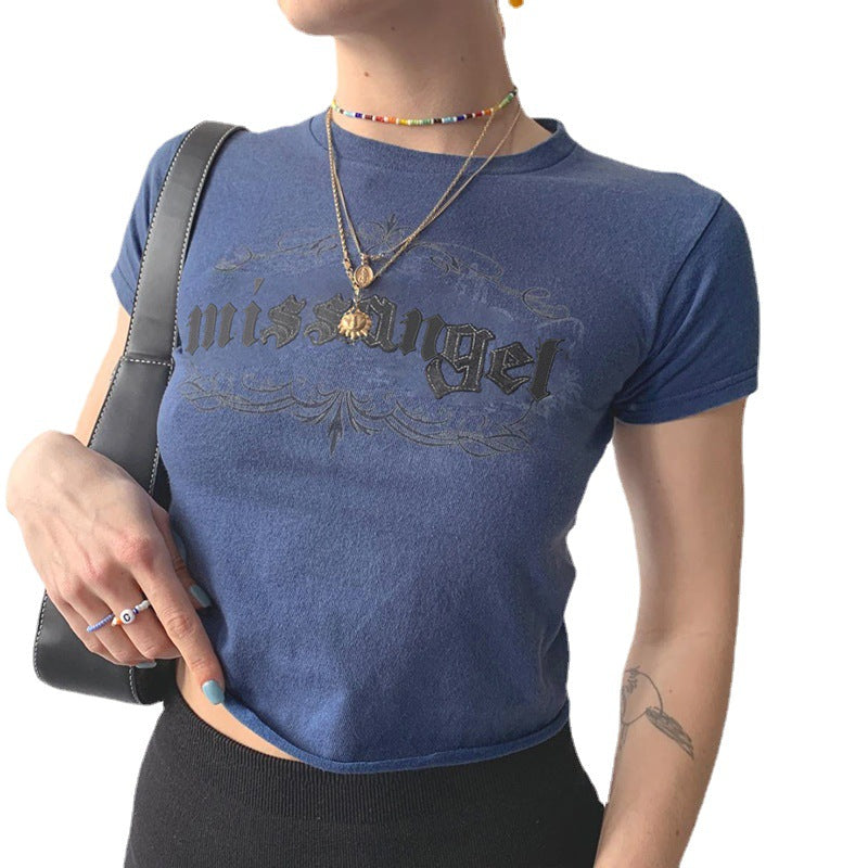 Miss Angel Vintage Baby Crop Top