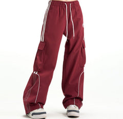 Vintage Piping Details Cargo Sweatpants