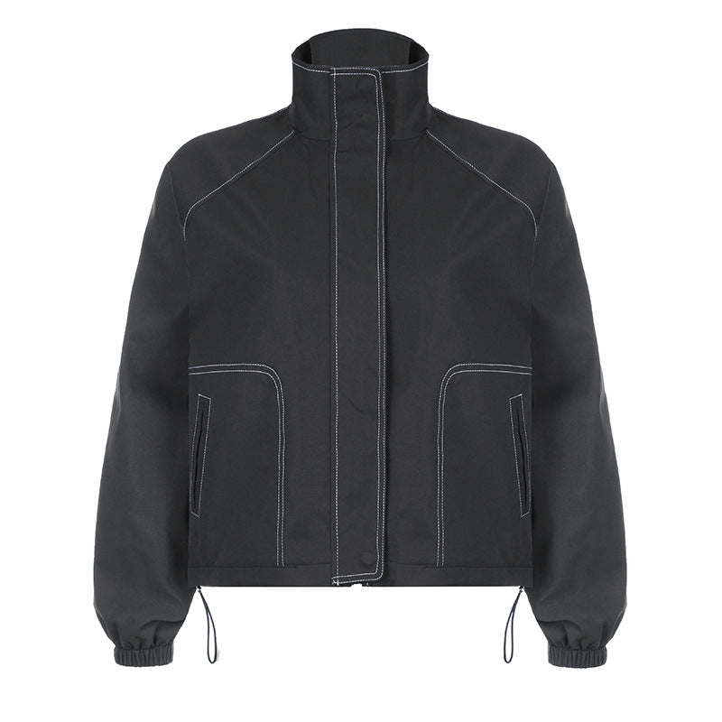 Gorpcore Seam Detail Splice Turtleneck Jacket