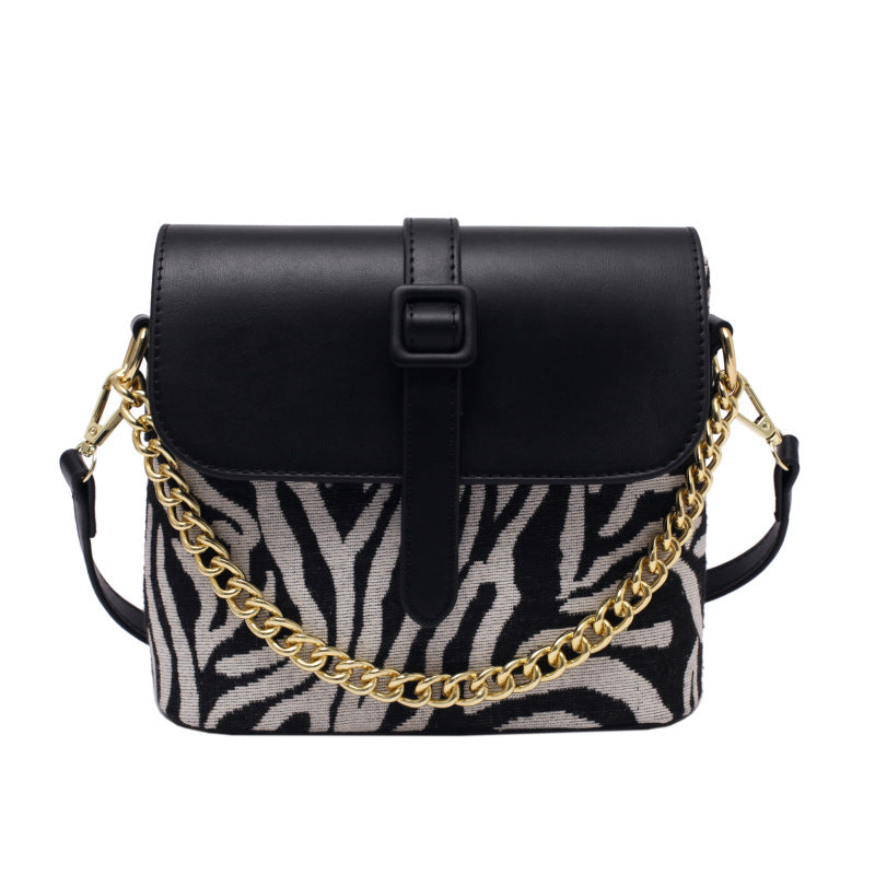 Striped Square Crossbody Bag