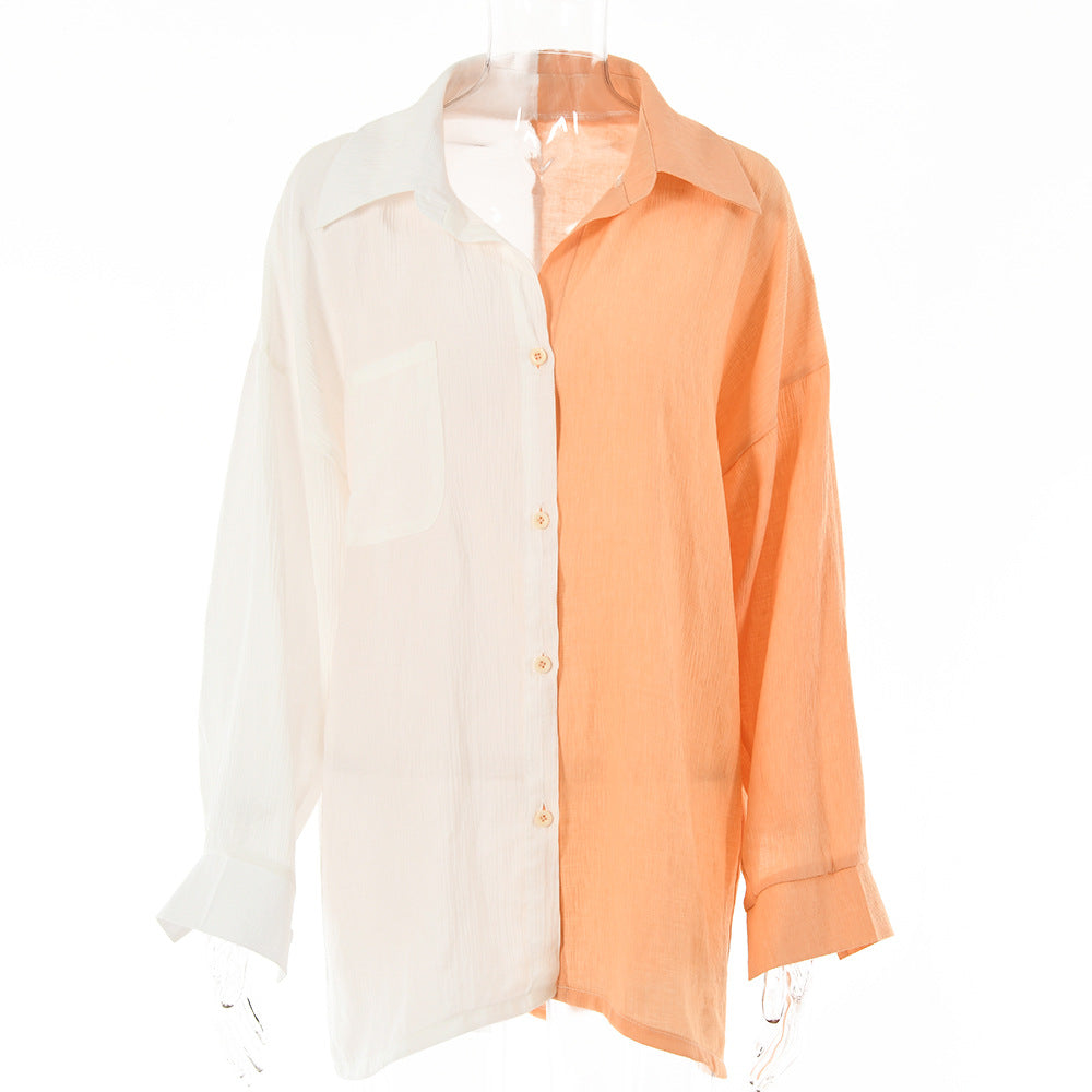 Double Colors Blouse