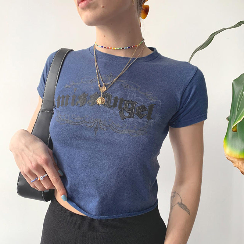 Miss Angel Vintage Baby Crop Top