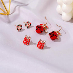 Christmas Three-Piece Santa Claus Bell Earrings