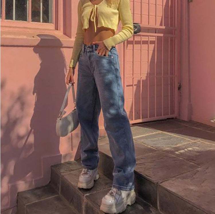 High Waist Loose Wide Leg Jeans