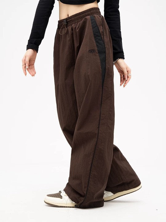 Contrast Piping Baggy Sweatpants