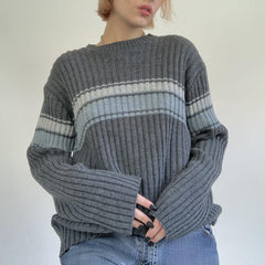 Striped Ribbed Downtown Sweater