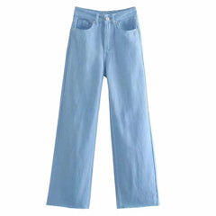 High-waist All-match Straight-leg Mopping Pants