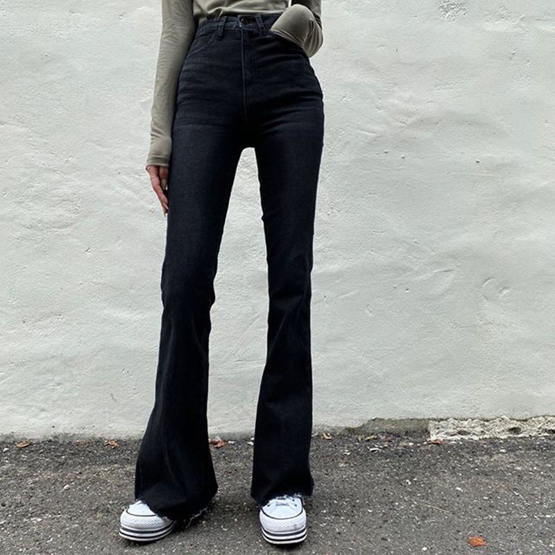 High Waist Thin Legs Jeans