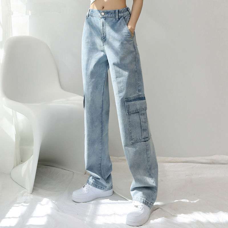 High Street Retro Loose And Wide Jeans