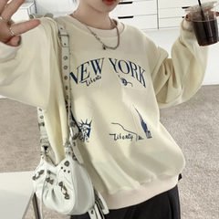 Embroidered Star Pullover Oversized Sweatshirt