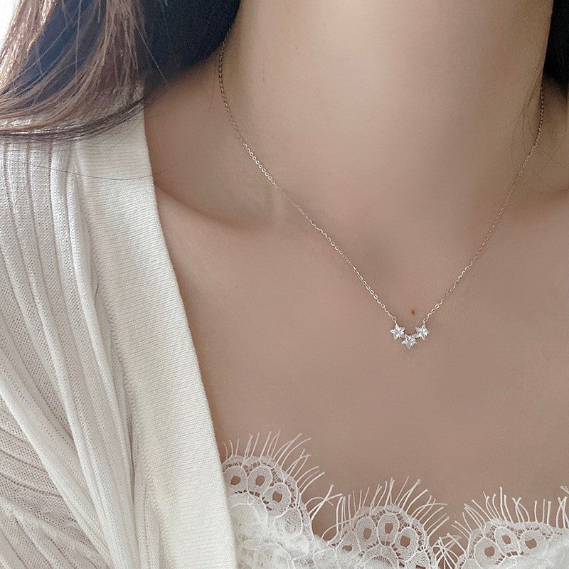 Double-layer Pearl Camellia Necklace