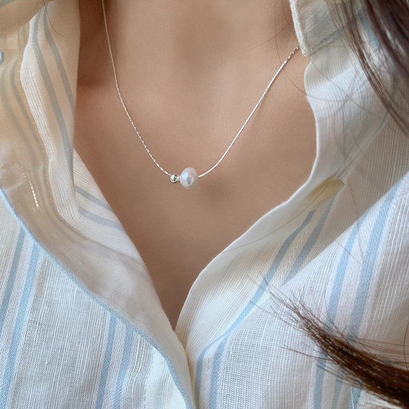 Double-layer Pearl Camellia Necklace