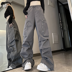 Ruched Straight Leg Cargo Pants