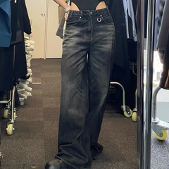 Vintage Black Wash Baggy Boyfriend Jeans