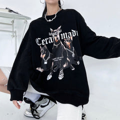 Sudadera vintage con perros dóberman