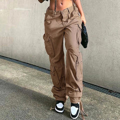Vintage Pocket Patched Cargo Jeans