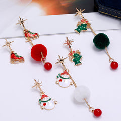 Fun Christmas Snowman Shaped Earrings