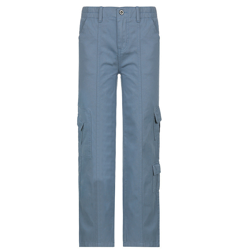 Street Style Multi-pocket Jeans